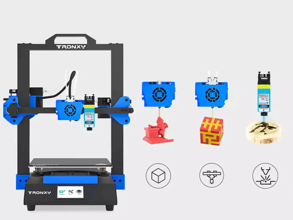 Tronxy XY-3 SE Standard 2-in 1 Set Laser 3-in-1 Set 3D Printer DIY Kit 255x255x260mm Tronxy 3D Printer | Tronxy XY3 3D Printer | Tronxy XY 3 3D Printer