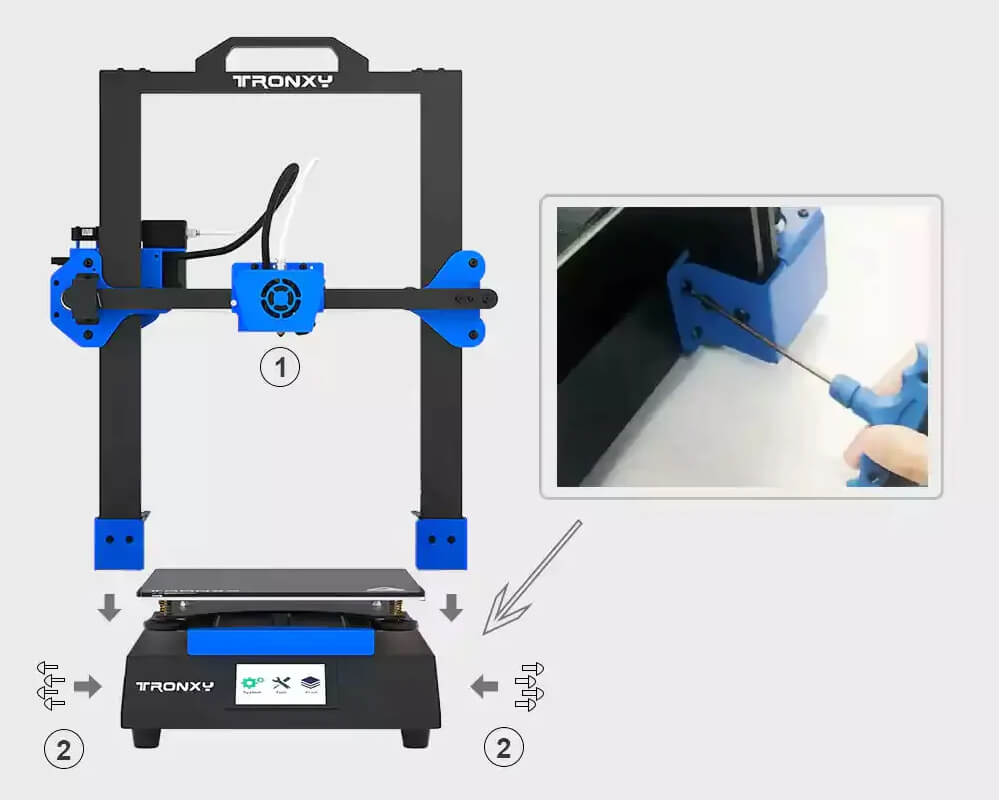 Tronxy XY-3 SE Standard 2-in 1 Set Laser 3-in-1 Set 3D Printer DIY Kit 255x255x260mm Tronxy 3D Printer | Tronxy XY3 3D Printer | Tronxy XY 3 3D Printer