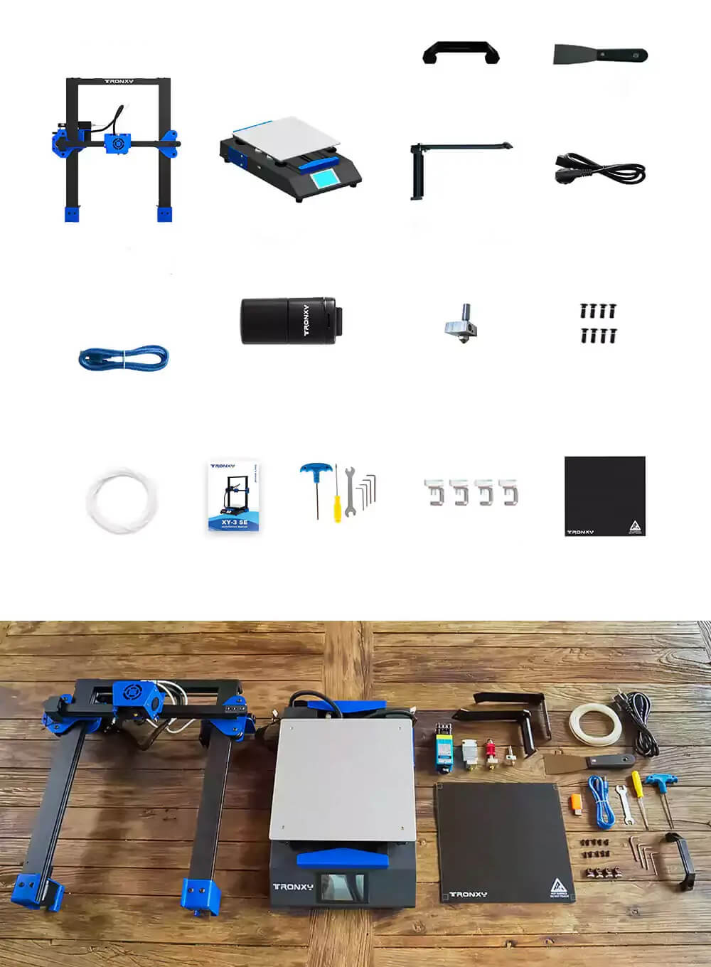 Tronxy XY-3 SE Standard 2-in 1 Set Laser 3-in-1 Set 3D Printer DIY Kit 255x255x260mm Tronxy 3D Printer | Tronxy XY3 3D Printer | Tronxy XY 3 3D Printer