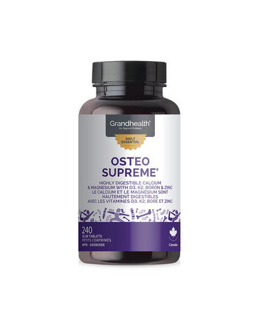 Osteo Supreme-Grand Health-Nature‘s Essence 骨質疏鬆怎麼改善 骨質疏鬆吃什麼食物？ 老人骨質疏鬆要吃什麼 老年人如何補鈣？ 關節退化吃什麼 膝關節退化 老人膝蓋痛吃什麼？