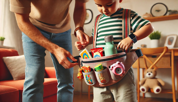 Enfant avec son sac banane