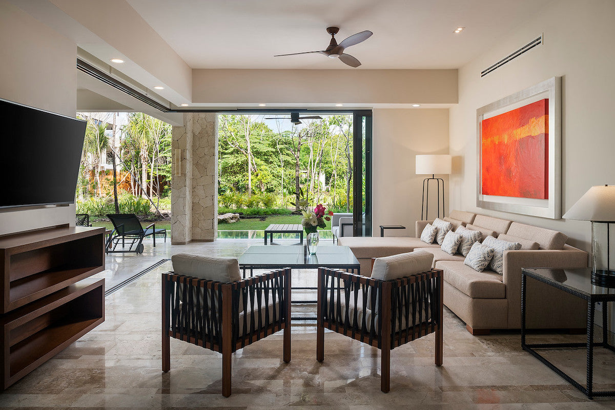 Fairmont Mayakoba residence living room