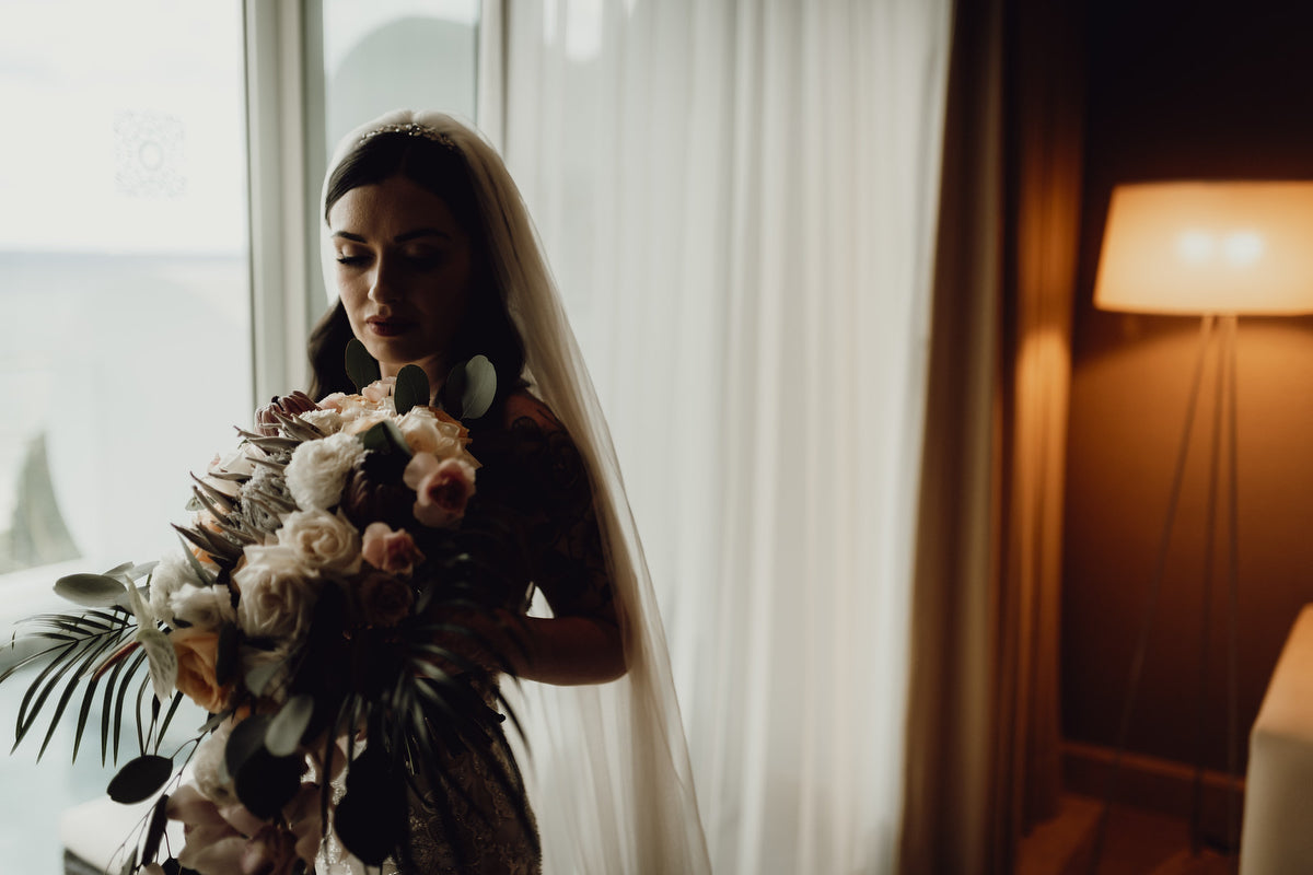 Bride portrait in the getting ready at Grand Velas Riviera Maya