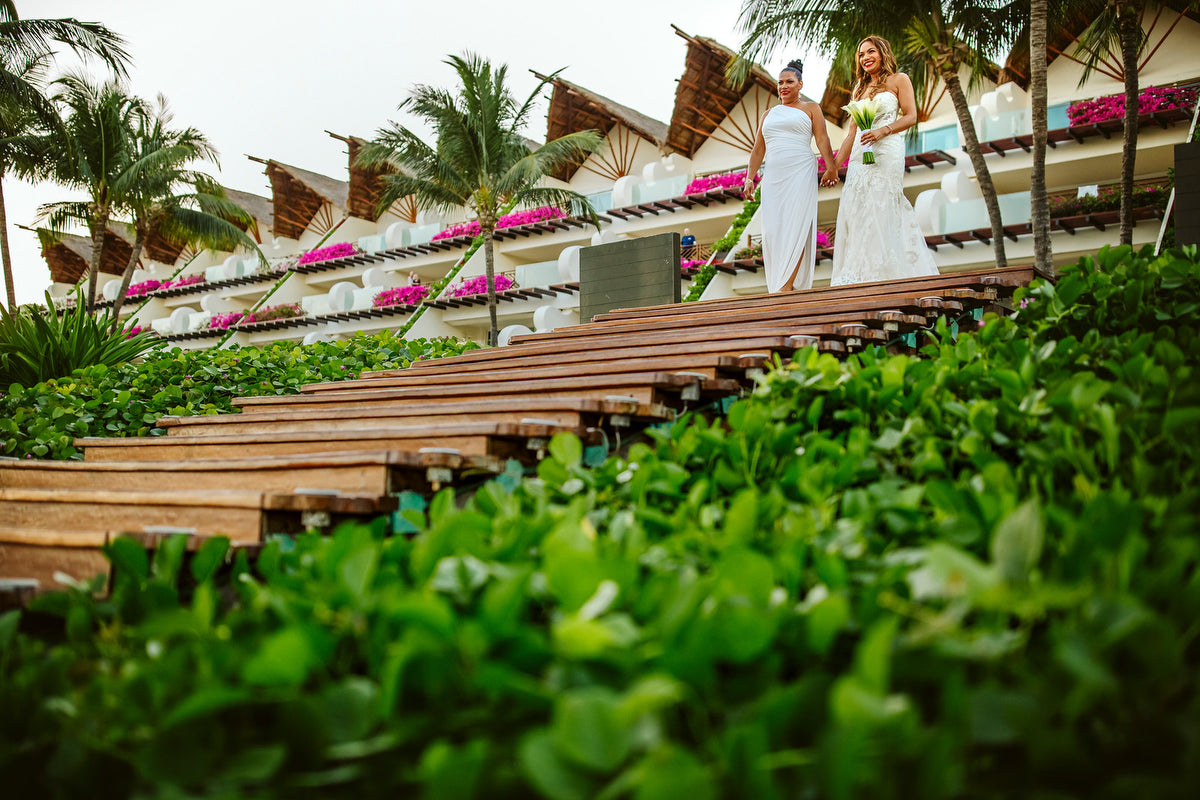 Bride entrance to the wedding ceremony at Grand Velas Riviera Maya