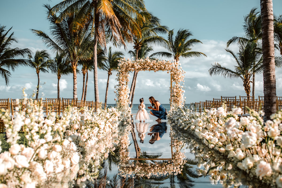 Amazing venue full of flowers at Grand Velas riviera maya