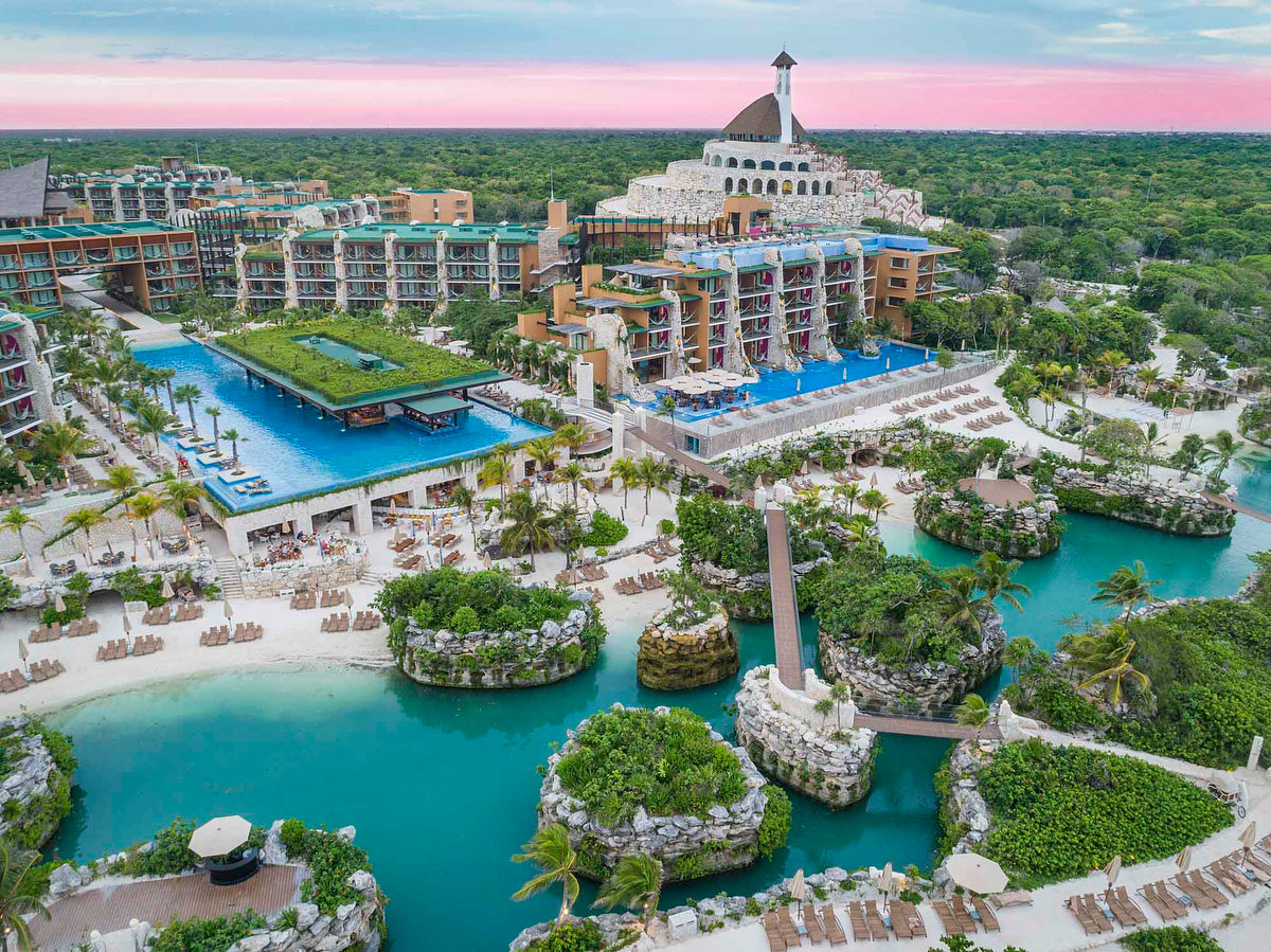 Drone shot of the Hotel Xcaret Mexico