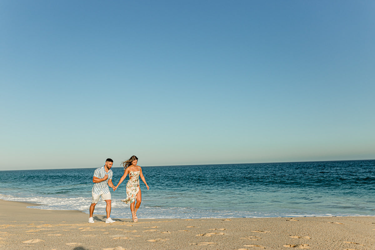 William and Adriana engagement at the beach of Marquis Los Cabos