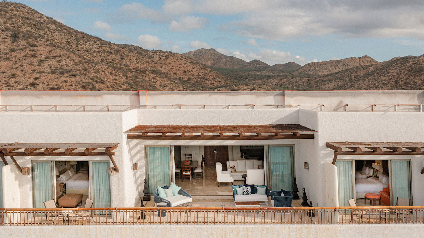 Drone image of hotel suite at Marquis Los Cabos