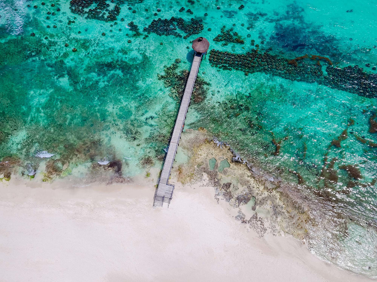 Drone Photo of the pier at Vidanta Riviera Maya