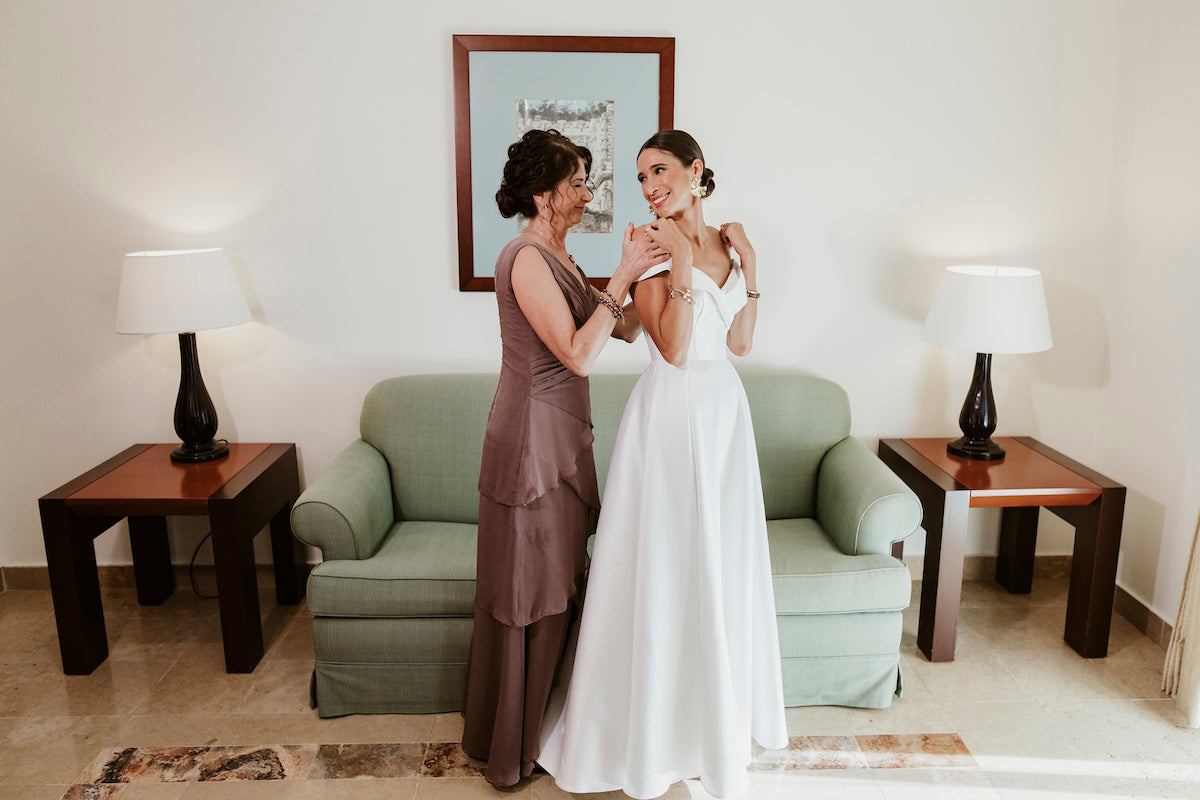 Mother and Bride getting ready