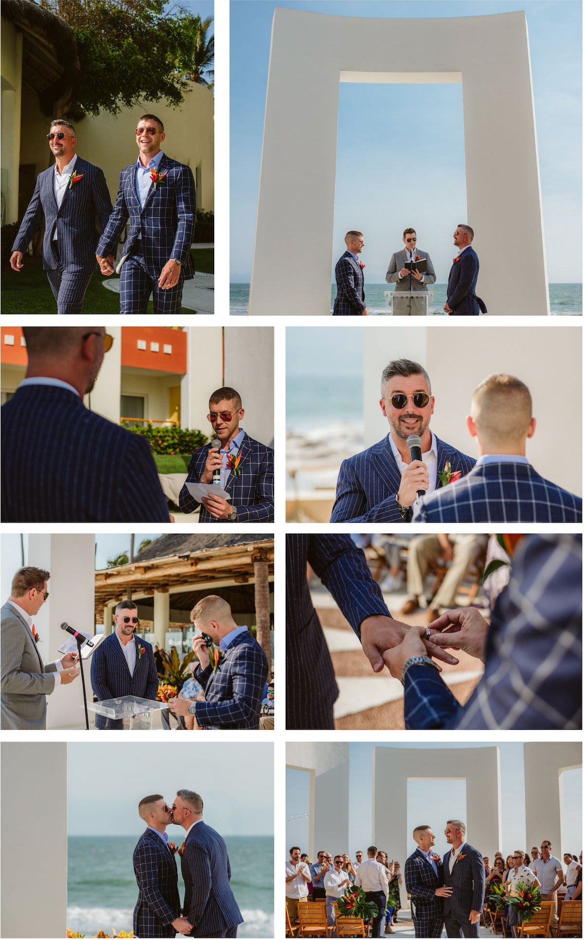 Ceremony photos on a lgbtq wedding at Grand Velas Riviera Nayarit