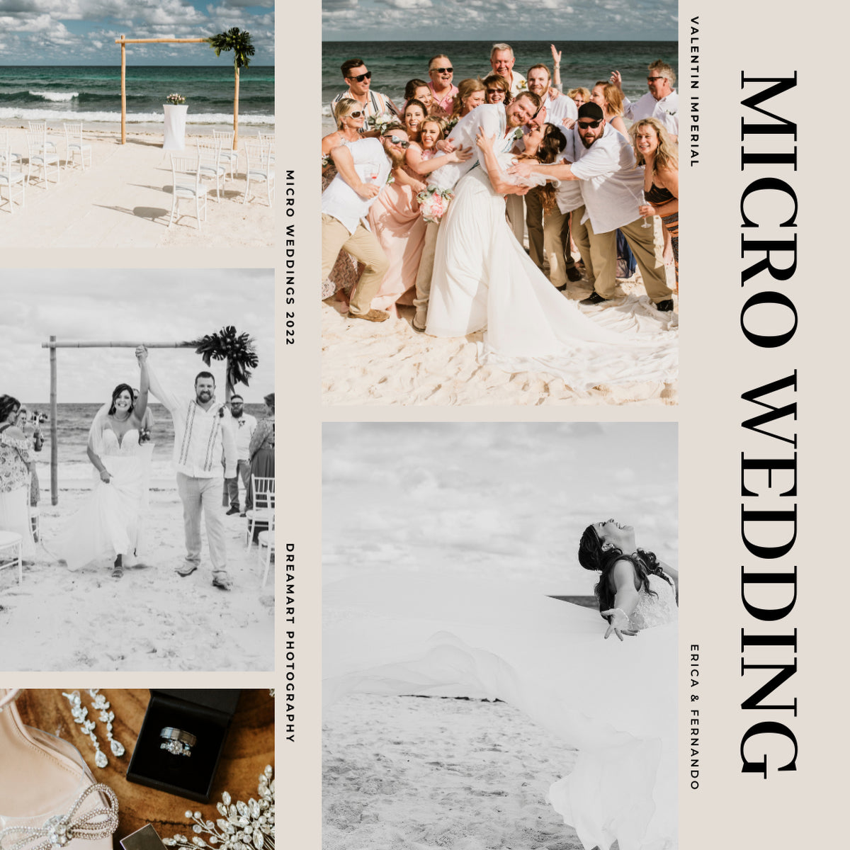 Collage of photos of Micro Wedding