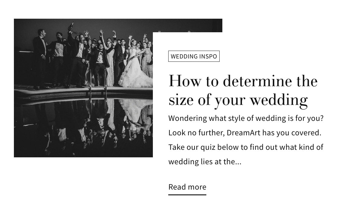 How to determinate size of wedding