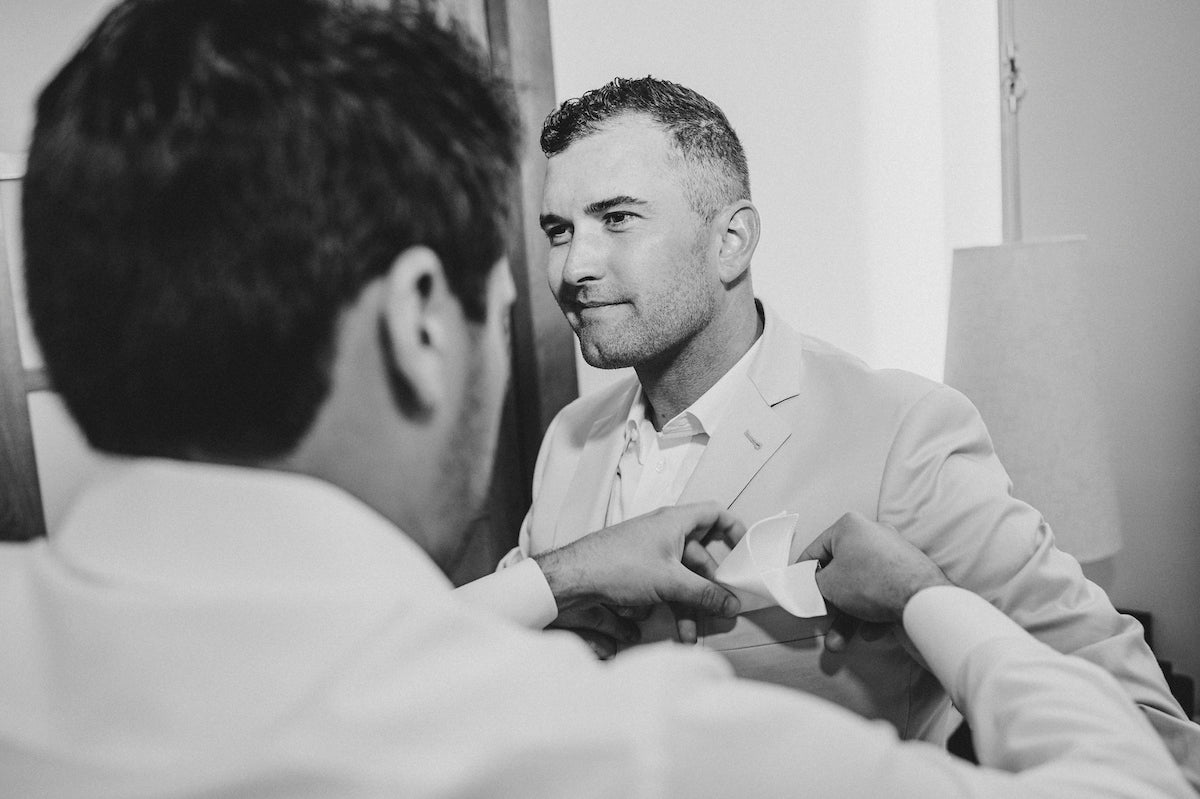 groom getting ready