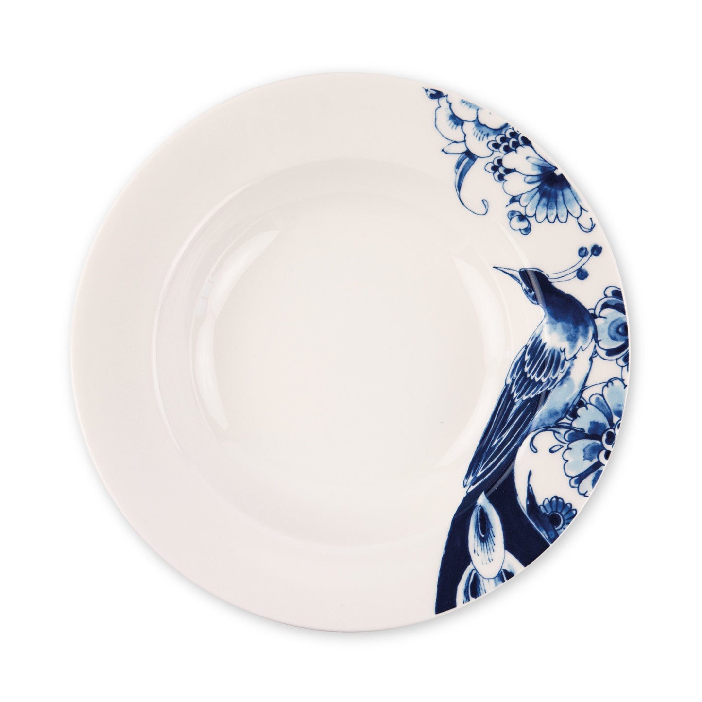 zout zonne Investeren Peacock Symphony Deep plate – Daffodils & Delft