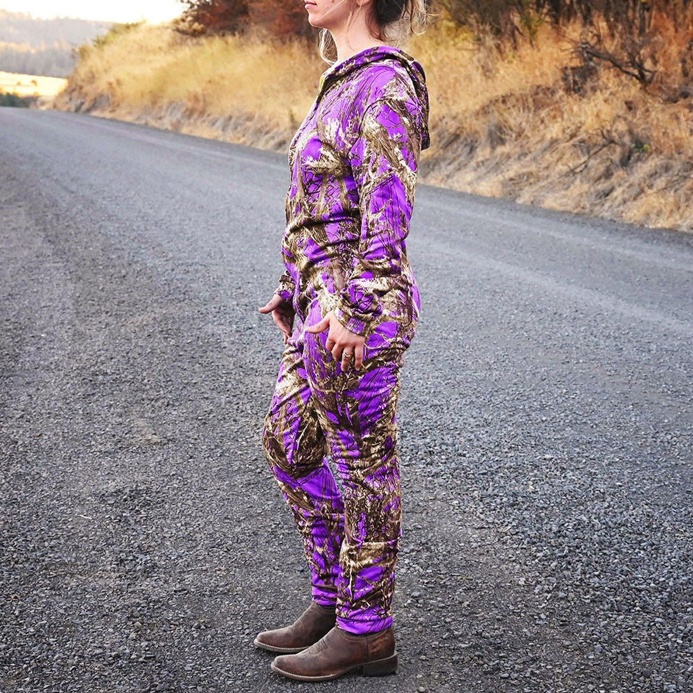 purple camo jumpsuit