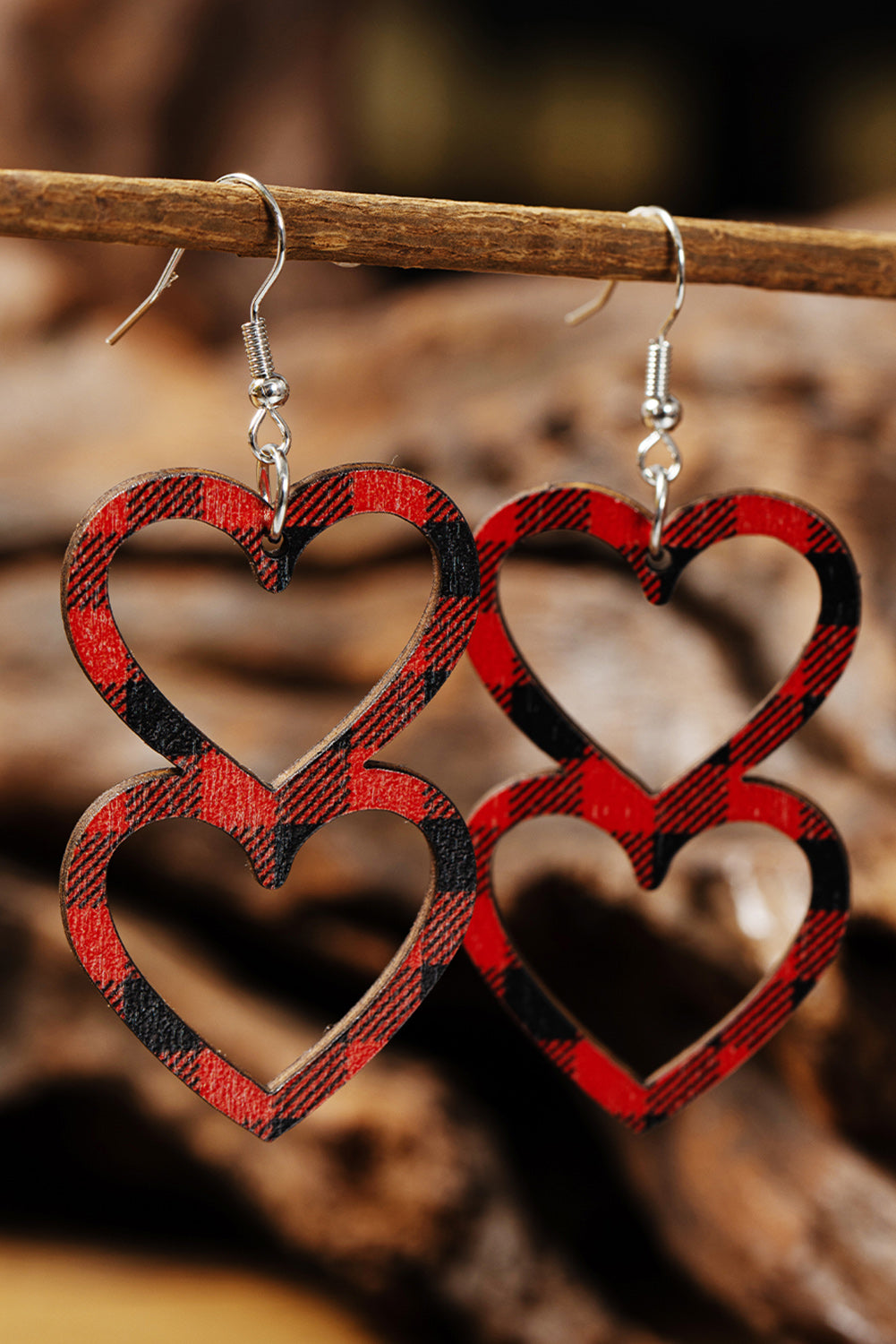 Valentine’s Day Hearts Faux Leather Earrings