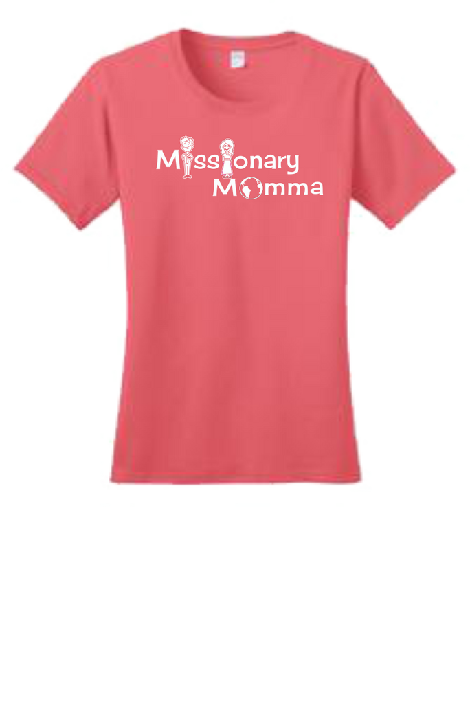 Missionary Mommas Crew Neck T Shirt Wwhite Logo Missionary Momma Mall