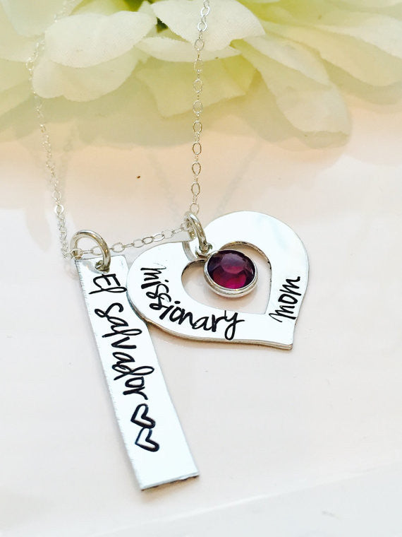 Personalized Missionary Mom Heart Necklace – Missionary Momma Mall