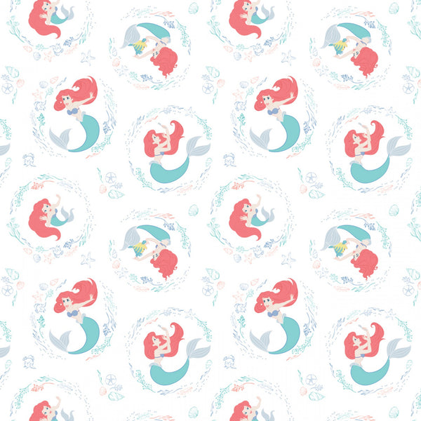 Springs Creative Disney Little Mermaid Ariel Scenic Fabric By The Yard, Fabric, Household
