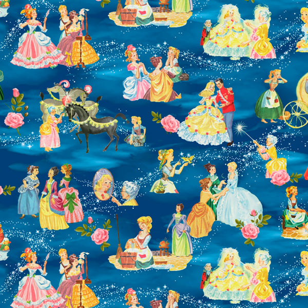 Disney Princess Sketch Cotton Fabric Enchanting Stories - Etsy