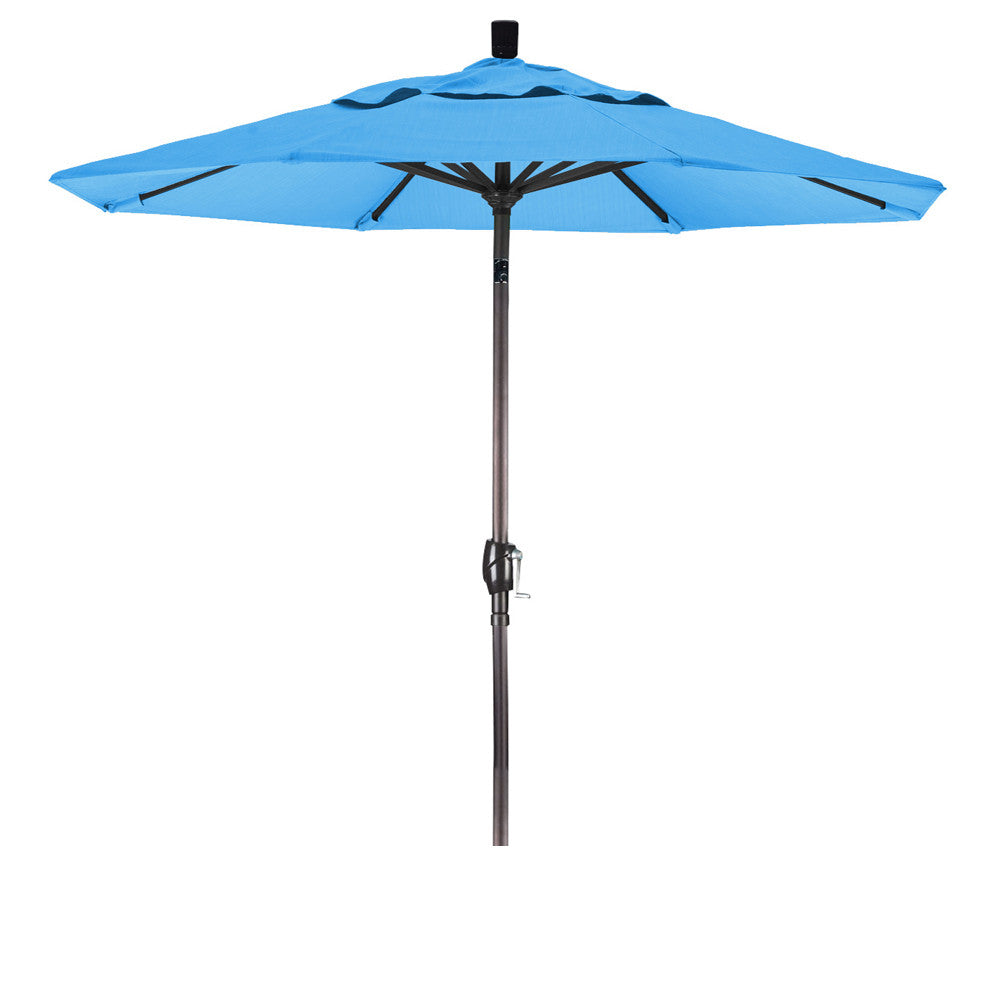 7 5 Foot Olefin Fabric Aluminum Crank Lift Push Tilt Patio Umbrella