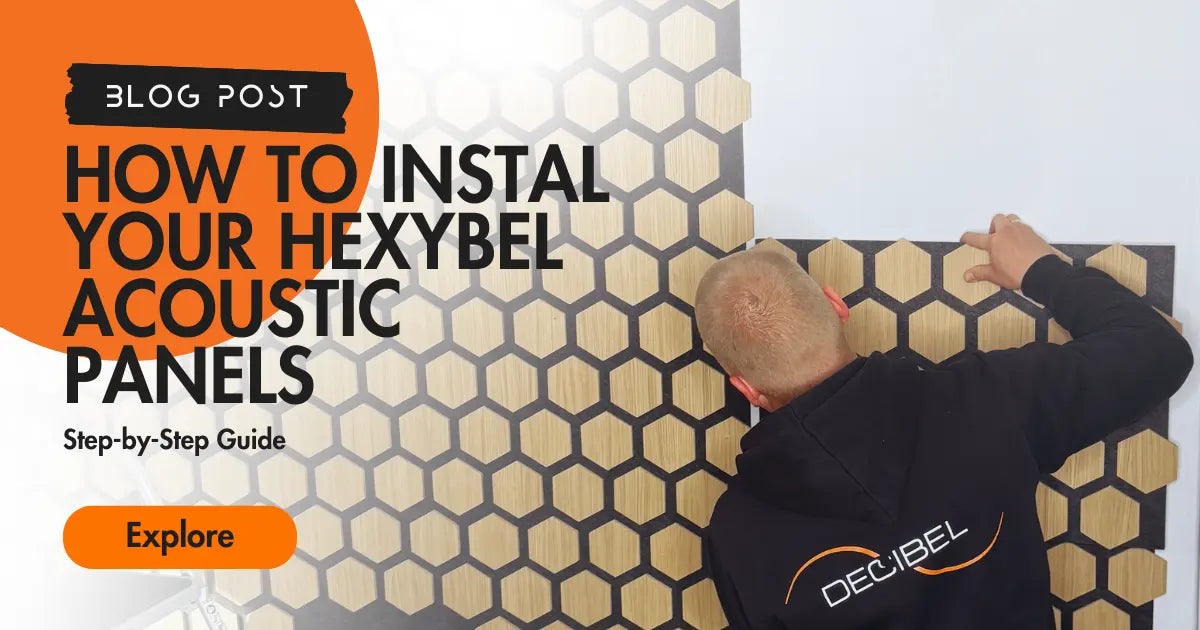 HexyBel Acoustic panel with wood MDF PET sound absorbing DECIBEL