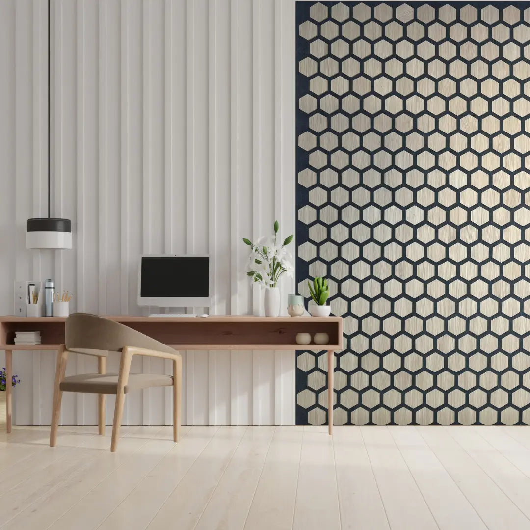 HexyBel Acoustic panel wood MDF PET sound absorption