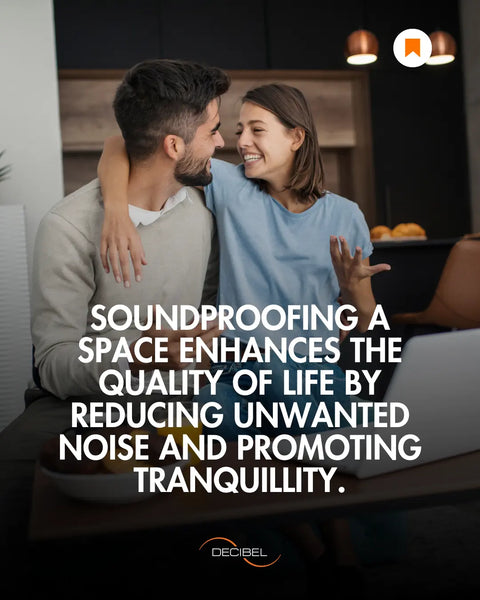 couple in their home enjoying soundproofing by DECIBEL