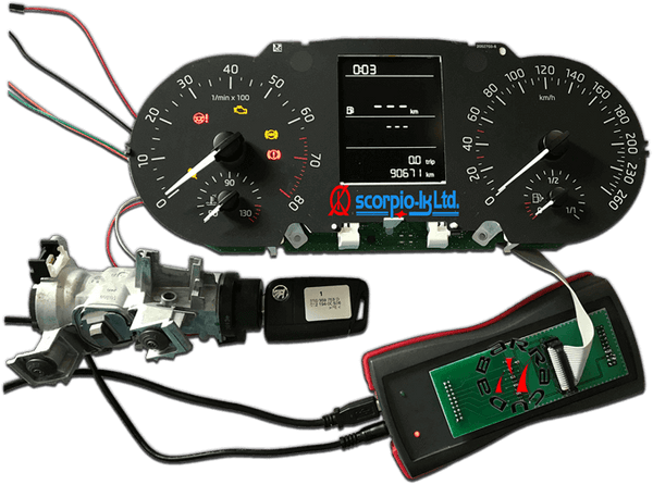 Calibração do painel Scorpio Barracuda MQB por ABKEYS