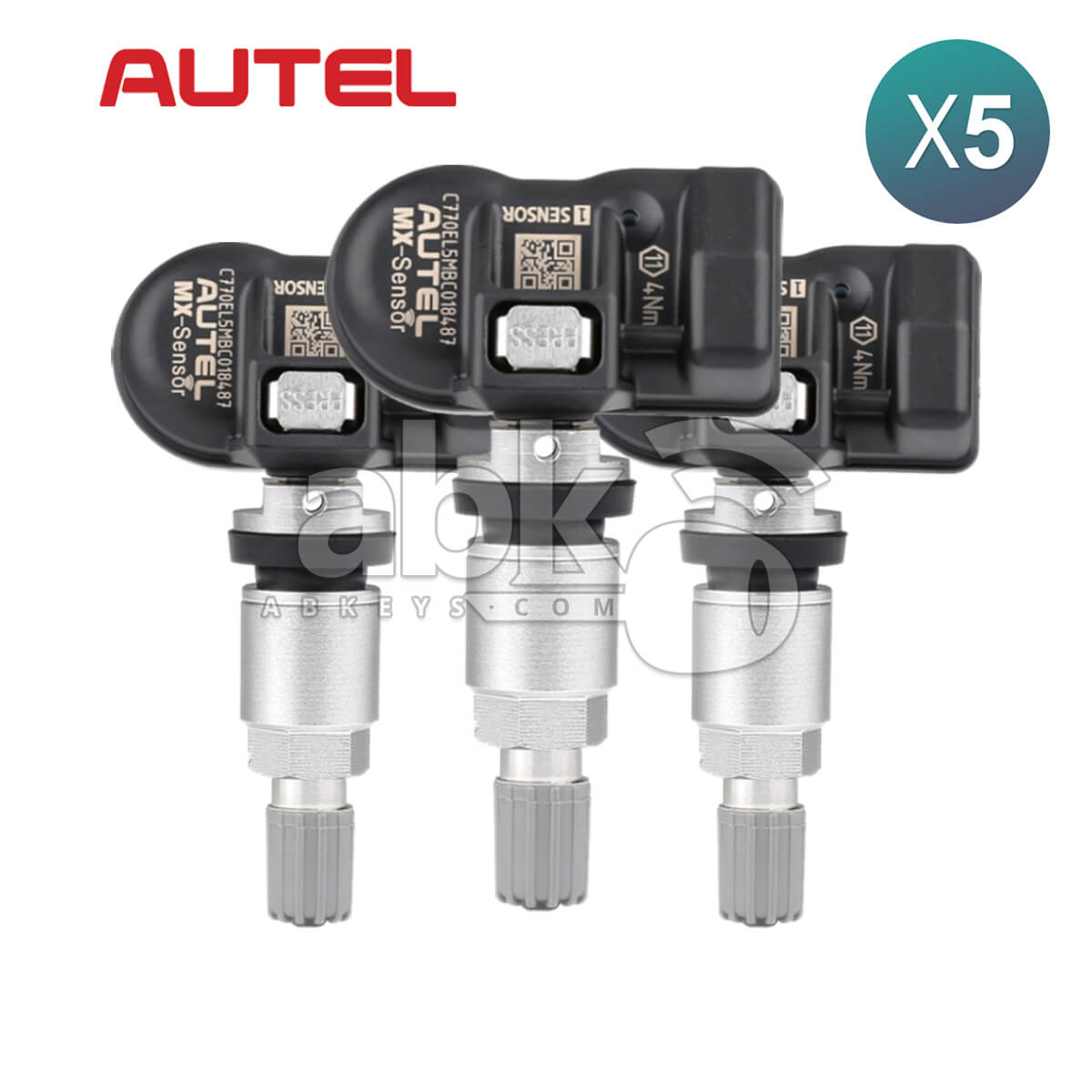 Autel TPMS Sensor MX-Sensor Dual Frequency (315MHz + 433MHz) Press-in  OE-Level Universal Programmable TPMS Sensors for Tire Pressure (Press-in  Metal