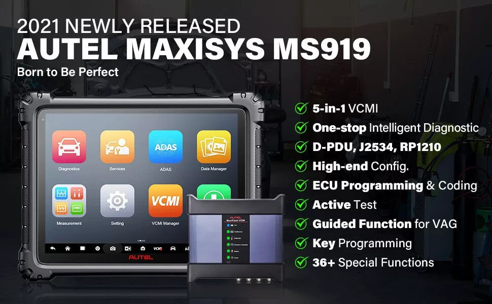 Autel MaxiSys MS919 Diagnostic Tool Features By ABKEYS