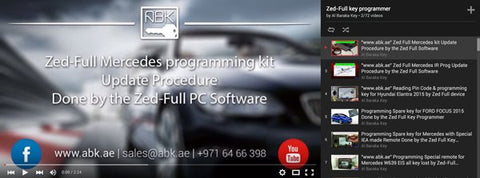 Dispositivo de programación Zed Full Key Video tutorial de ABKEYS