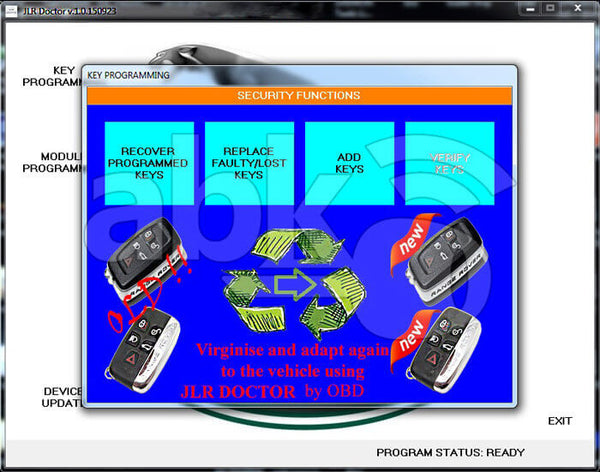 JLR Doctor Key Programming Device PC Software By ABKEYS