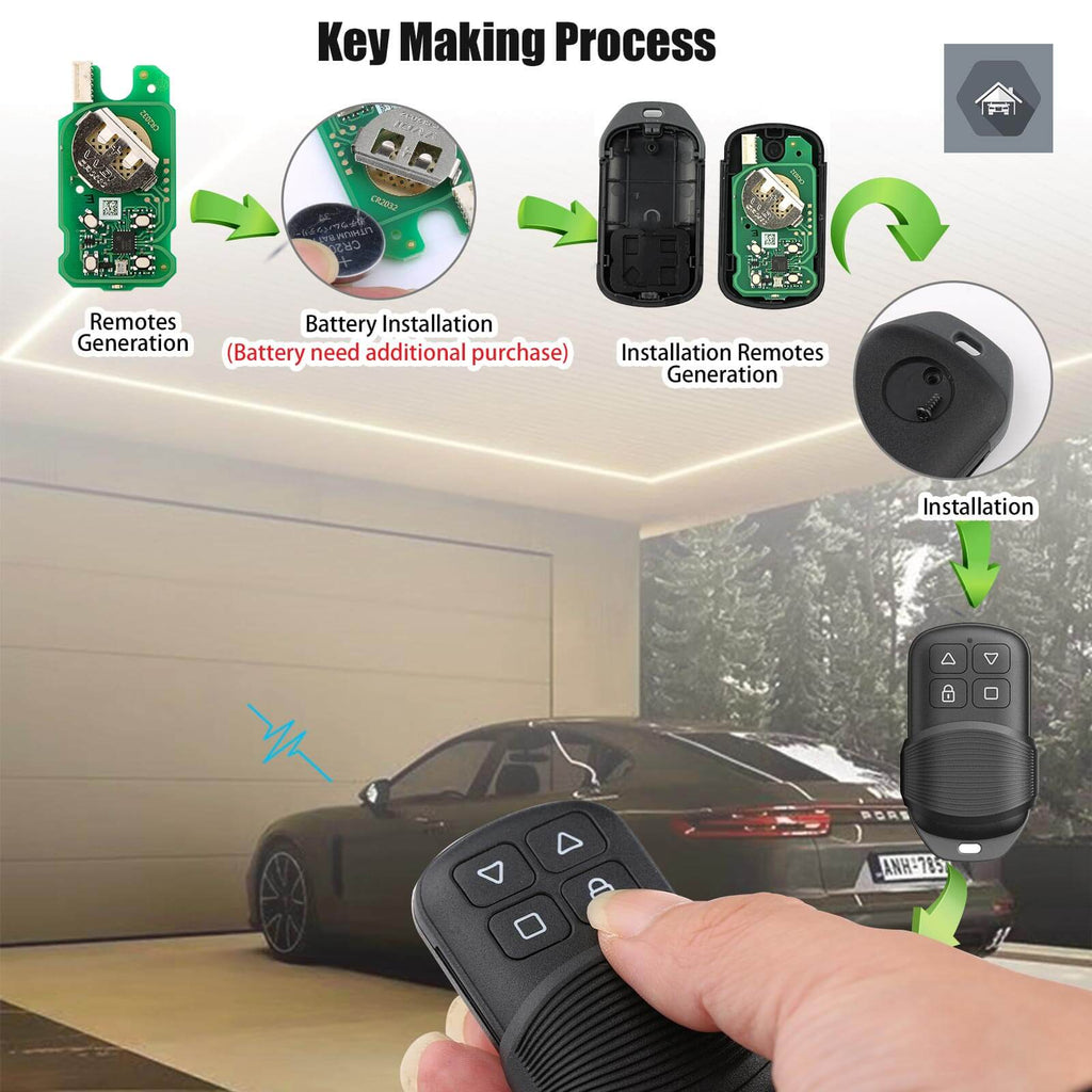 How to generate The Xhorse Masker Garage Remote Control By ABKEYS