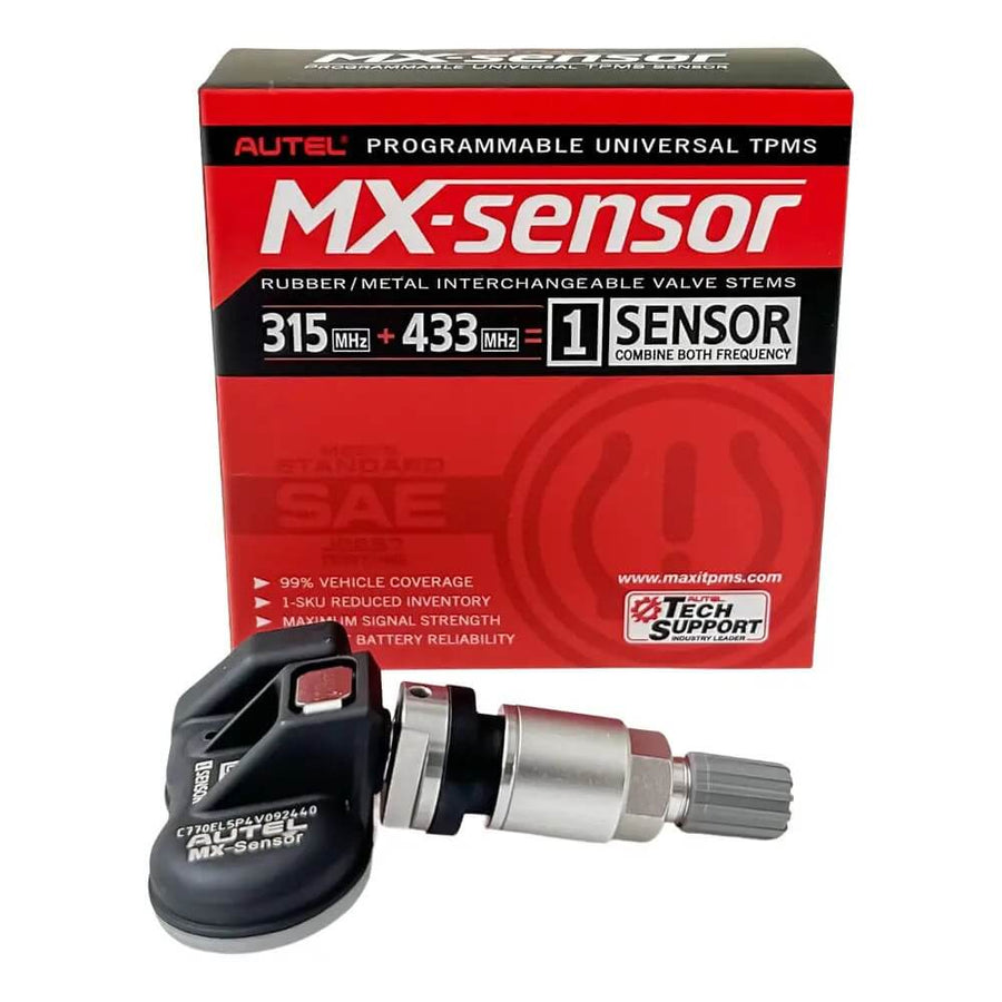 Sensor Autel MX TPMS con caja de válvula metálica contenida por ABKEYS