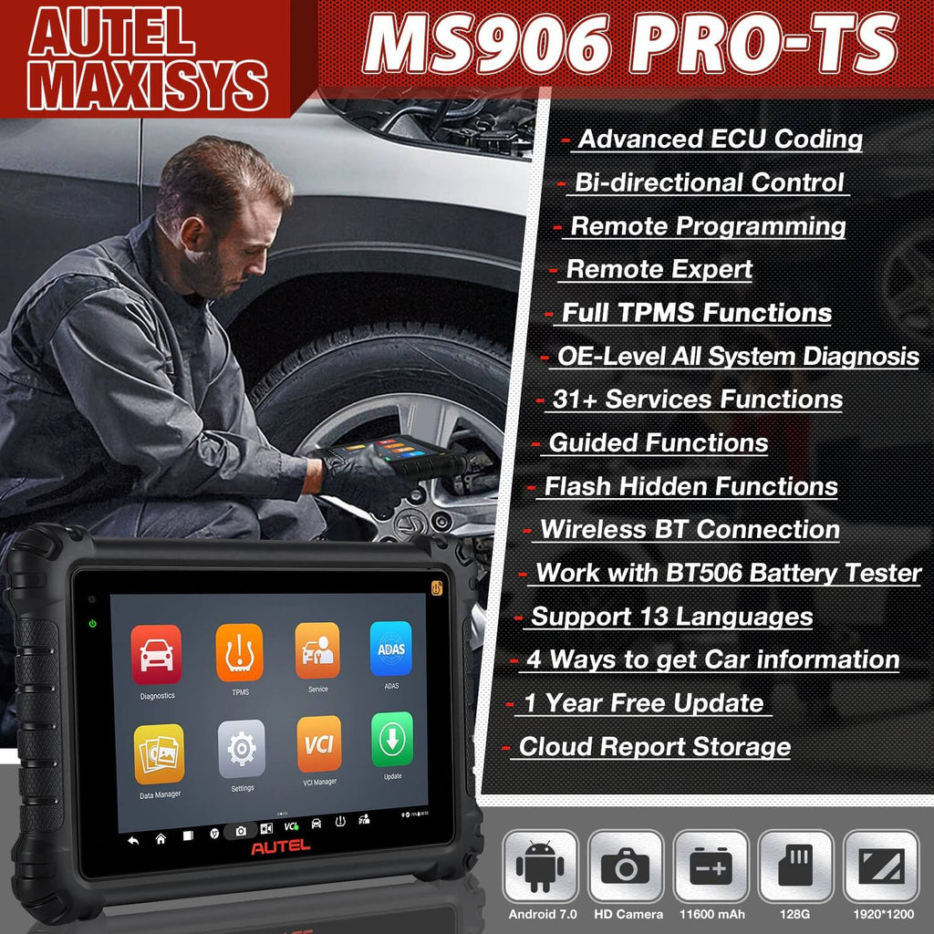 Autel MaxiSys MS906 Pro-TS Diagnostic Tool Software Function By ABKEYS