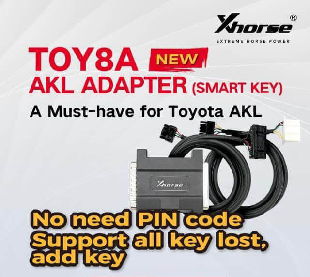 Recursos do adaptador AKL de chave inteligente Xhorse VVDI Toyota 8A da ABKEYS