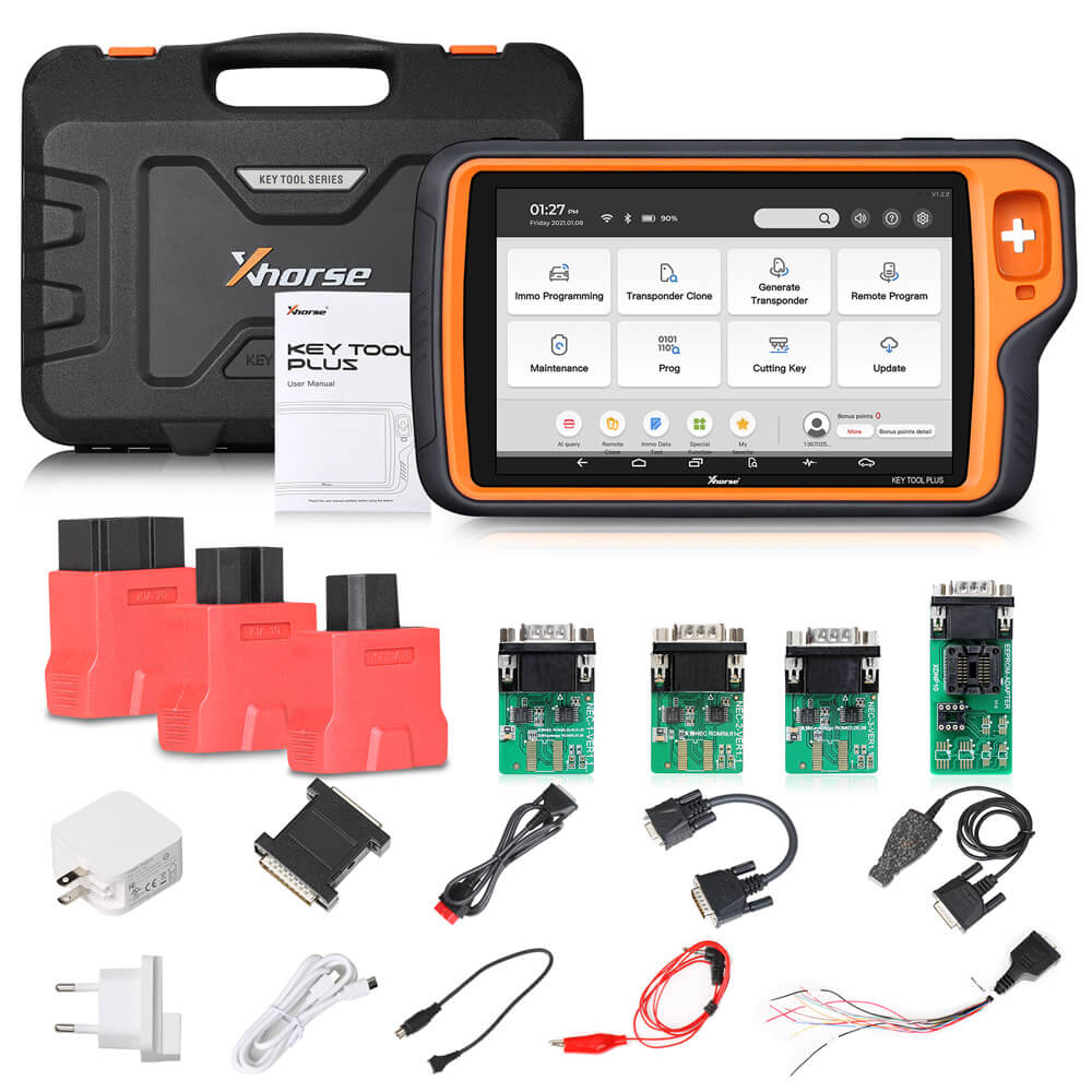 La caja del programador de llaves Xhorse VVDI Key Tool Plus contiene por ABKEYS