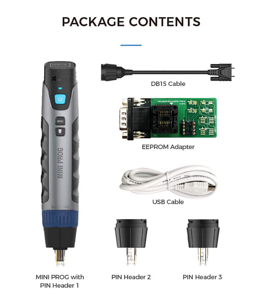 La caja Xhorse VVDI MINI Prog contiene por ABKEYS