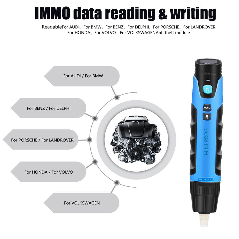 Xhorse VVDI MINI Prog Immo Data Reading & Writing Features By ABKEYS
