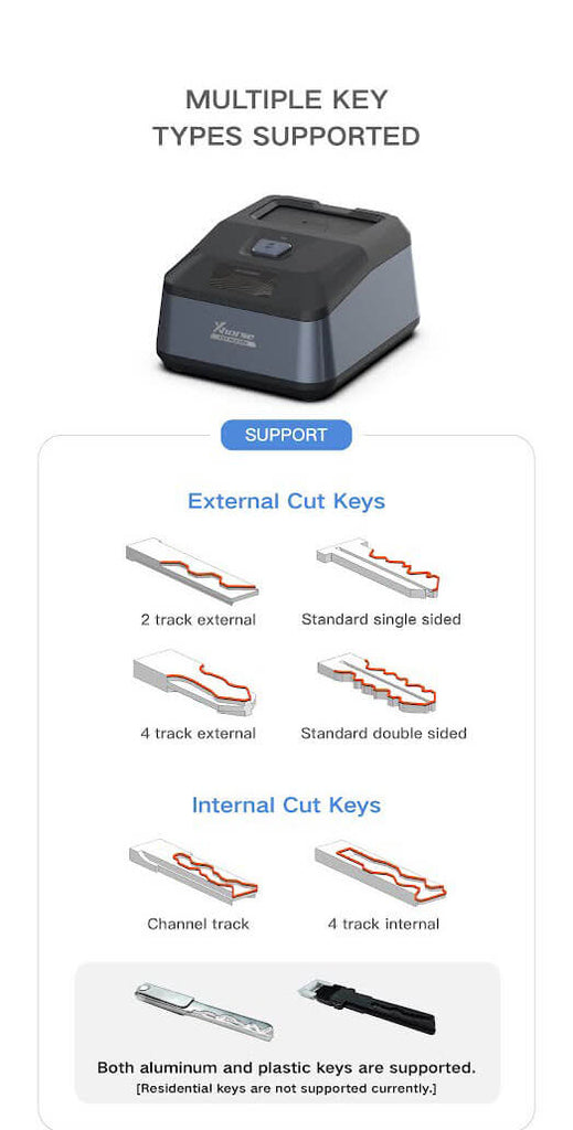 Xhorse Key Reader XDKP00GL Modelos de chave suportados pela ABKEYS