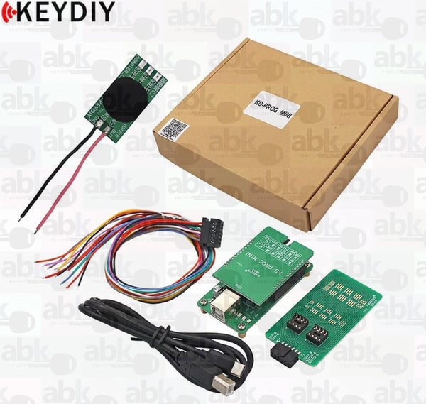 La caja KEYDIY KD Mini Prog contiene de ABKEYS