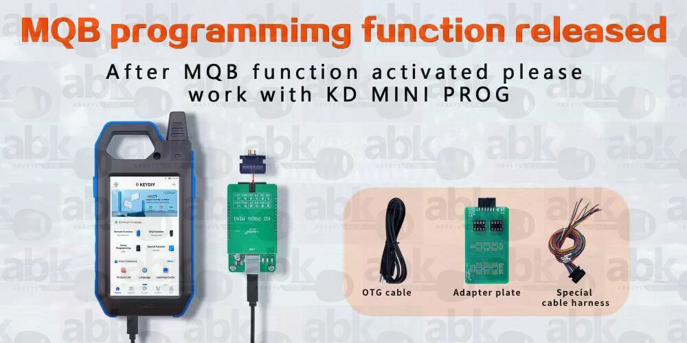 Funciones del dispositivo KEYDIY KD Mini Prog de ABKEYS