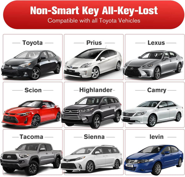 Autel Toyota 8A Toutes les clés perdues Câble pris en charge par ABKEYS