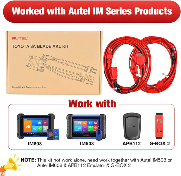 Autel Toyota 8A All Keys Lost Cable Supported Devices By ABKEYS