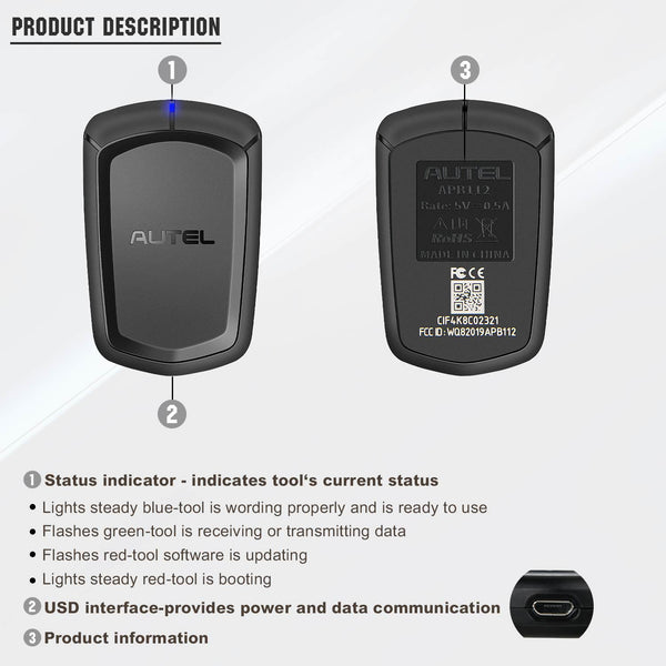 Autel APB112 Emulator Light Indicator Details By ABKEYS