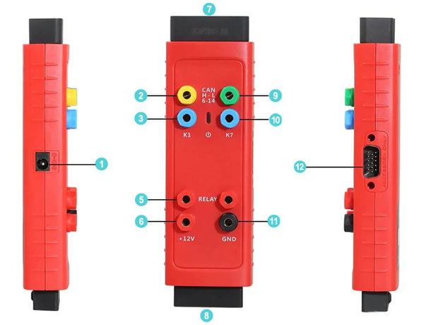 Detalhes das explicações das conexões Autel G-BOX2 por ABKEYS