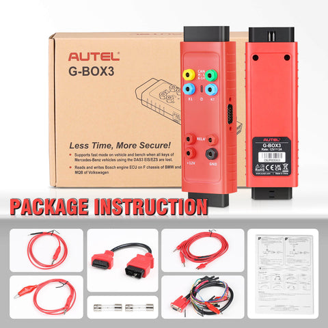 Contenido de la caja del adaptador Autel G-Box3 de ABKEYS