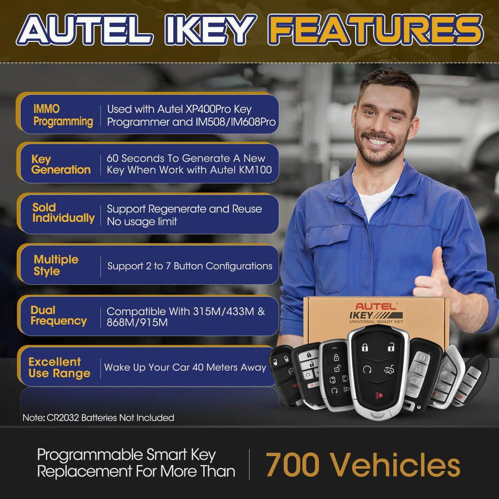 Funciones clave inteligentes de Autel IKEY de ABKEYS